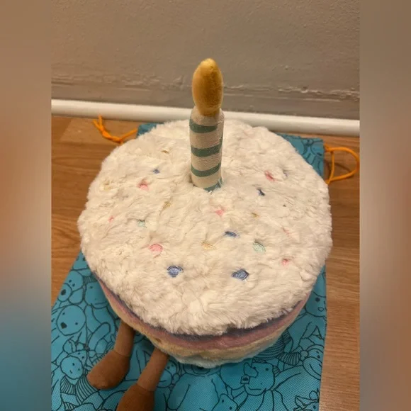 Jellycat Authentic Amuseables Rainbow Birthday Cake – Large Size - Picture 4 of 5